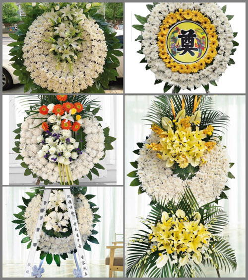 山东青岛平度市云山镇河东大白村花圈速递